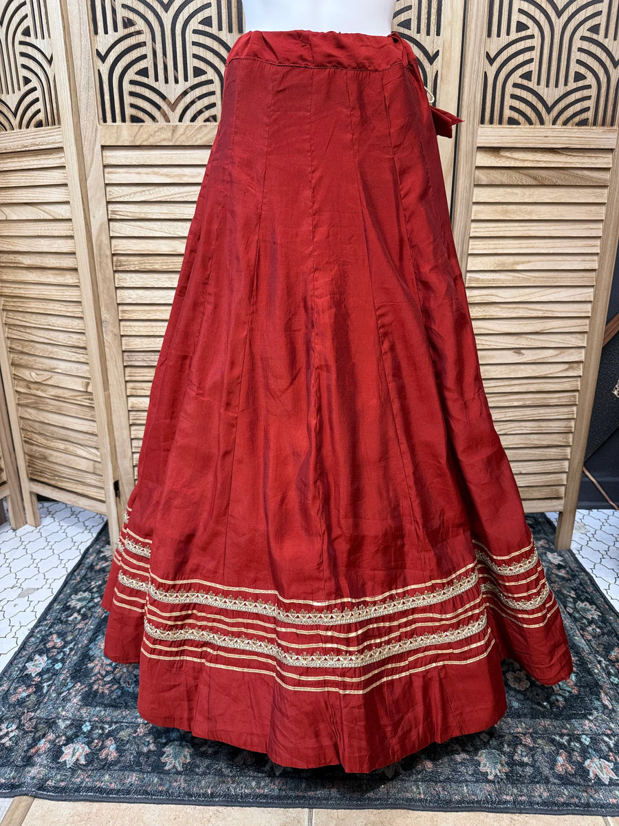 Satin Silk Lehenga Skirt - Party & Wedding Wear
