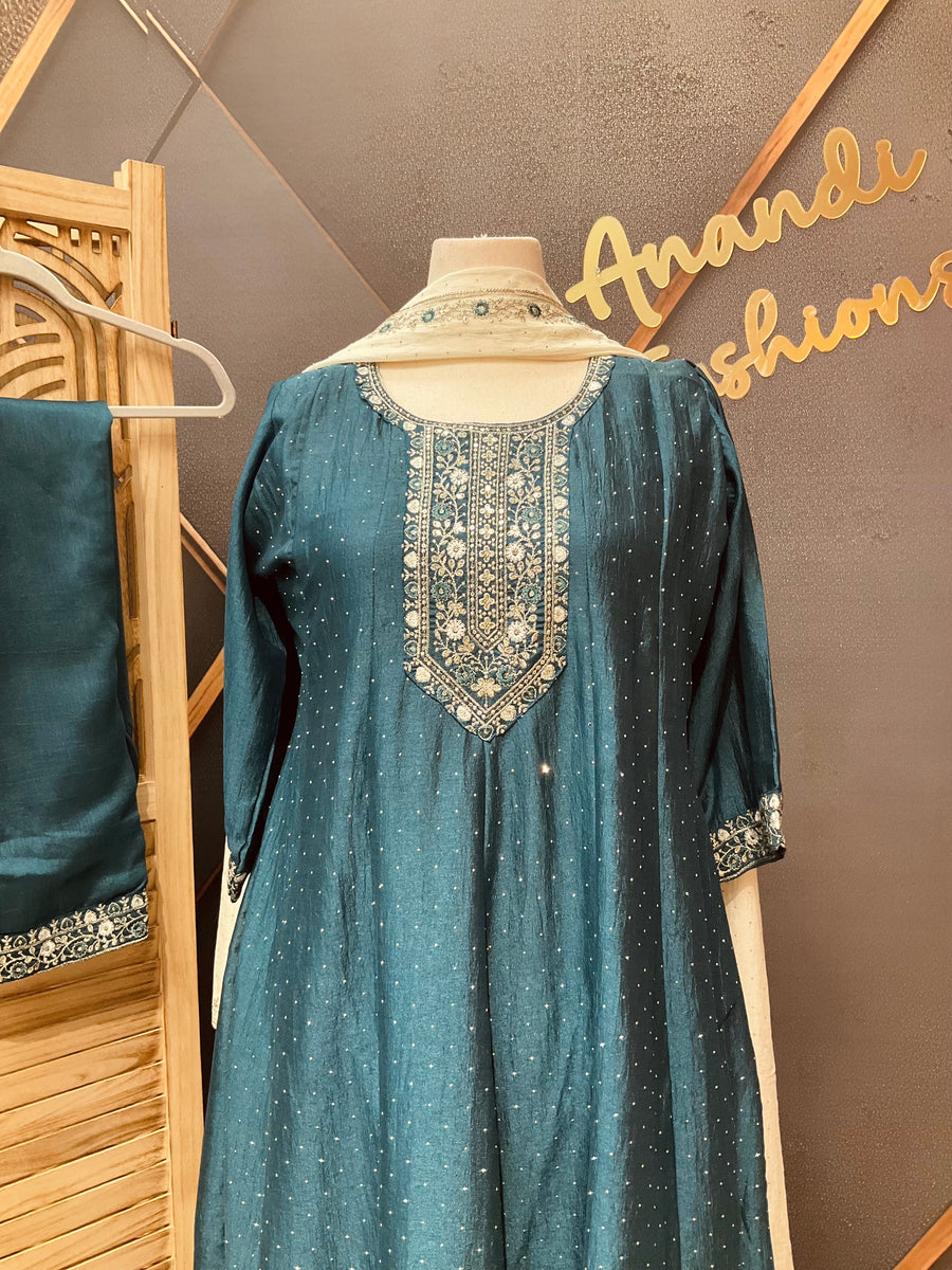 Plus size Party Wear Anarkali kurti set