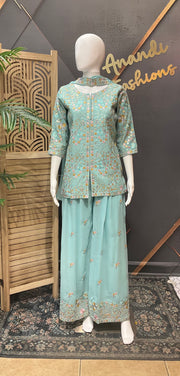 Teenage Girls Blue Palazzo set