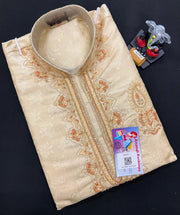 Mens kurta - Yellow Kurta with Beautiful Embroidery