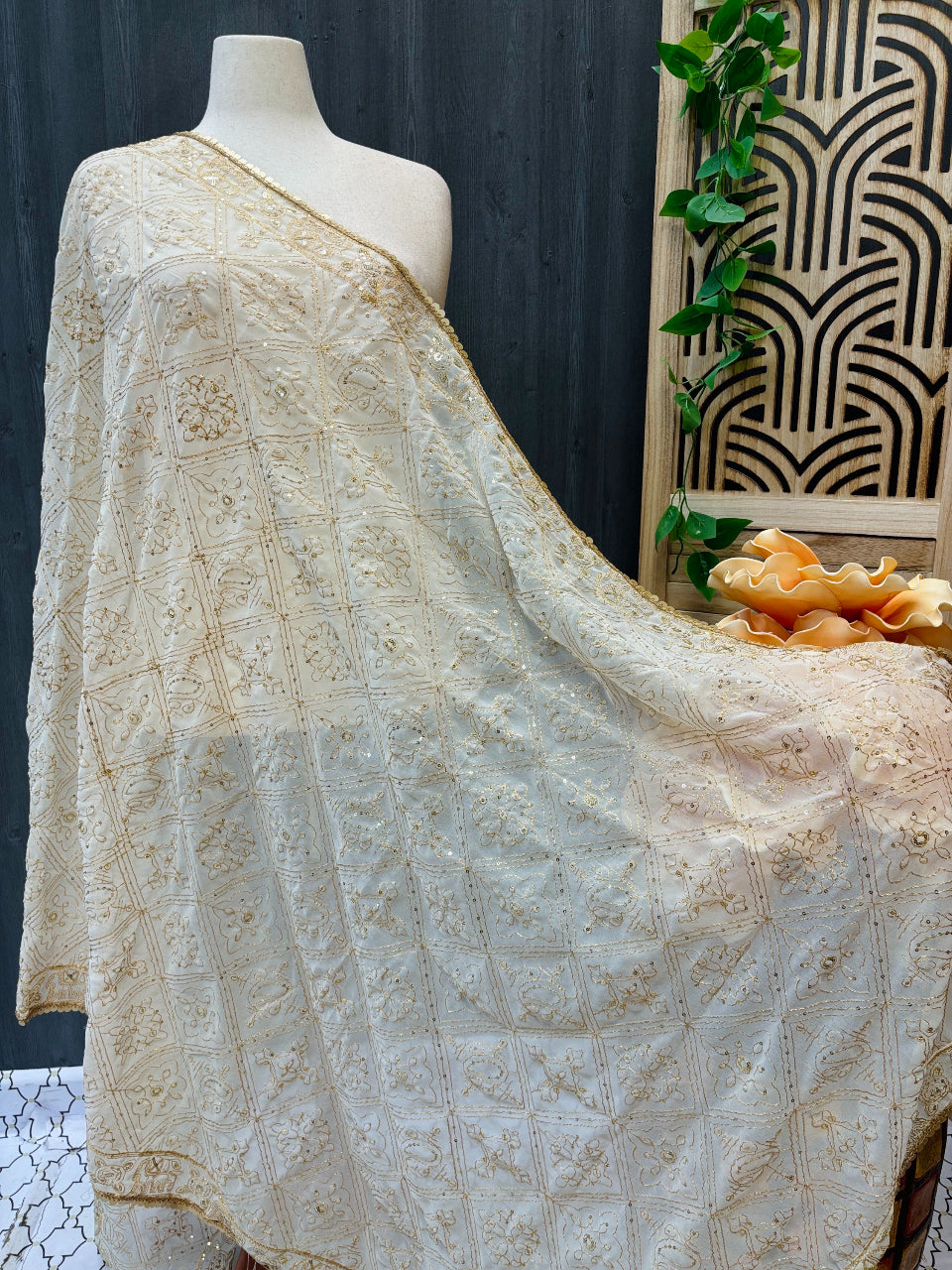 Gold Zari Embroidery Duppattas image 8