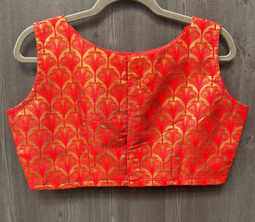 Size 38-Boat Neck Brocade Blouse