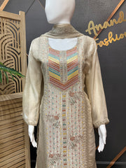 Grey Party Wear kurti set