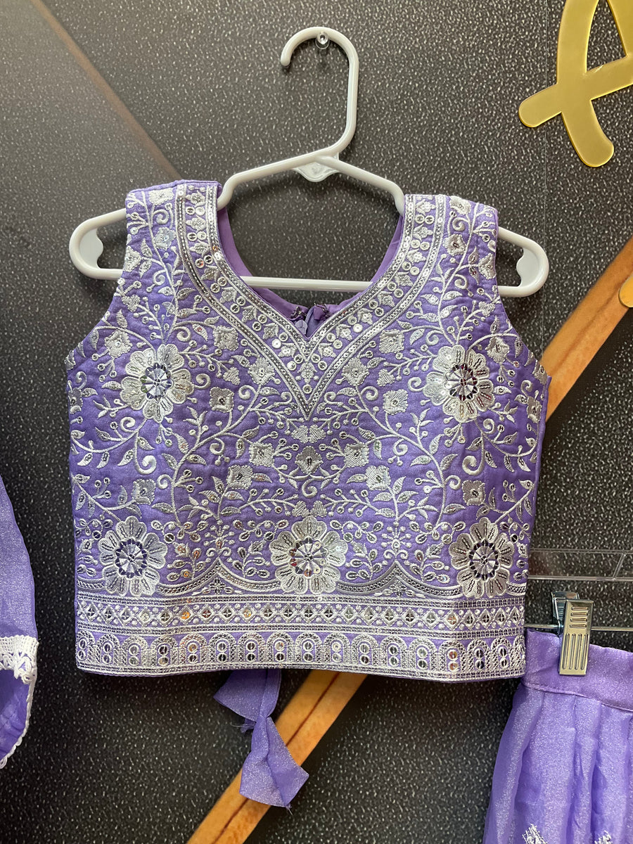 Toddler Girls Purple lehanga set