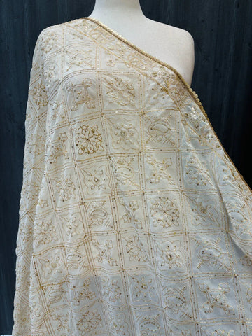 Gold Zari Embroidery Duppattas