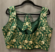 Brocade Floral Design Blouse Size 42 (Fits up to 44) - Designer Blouse