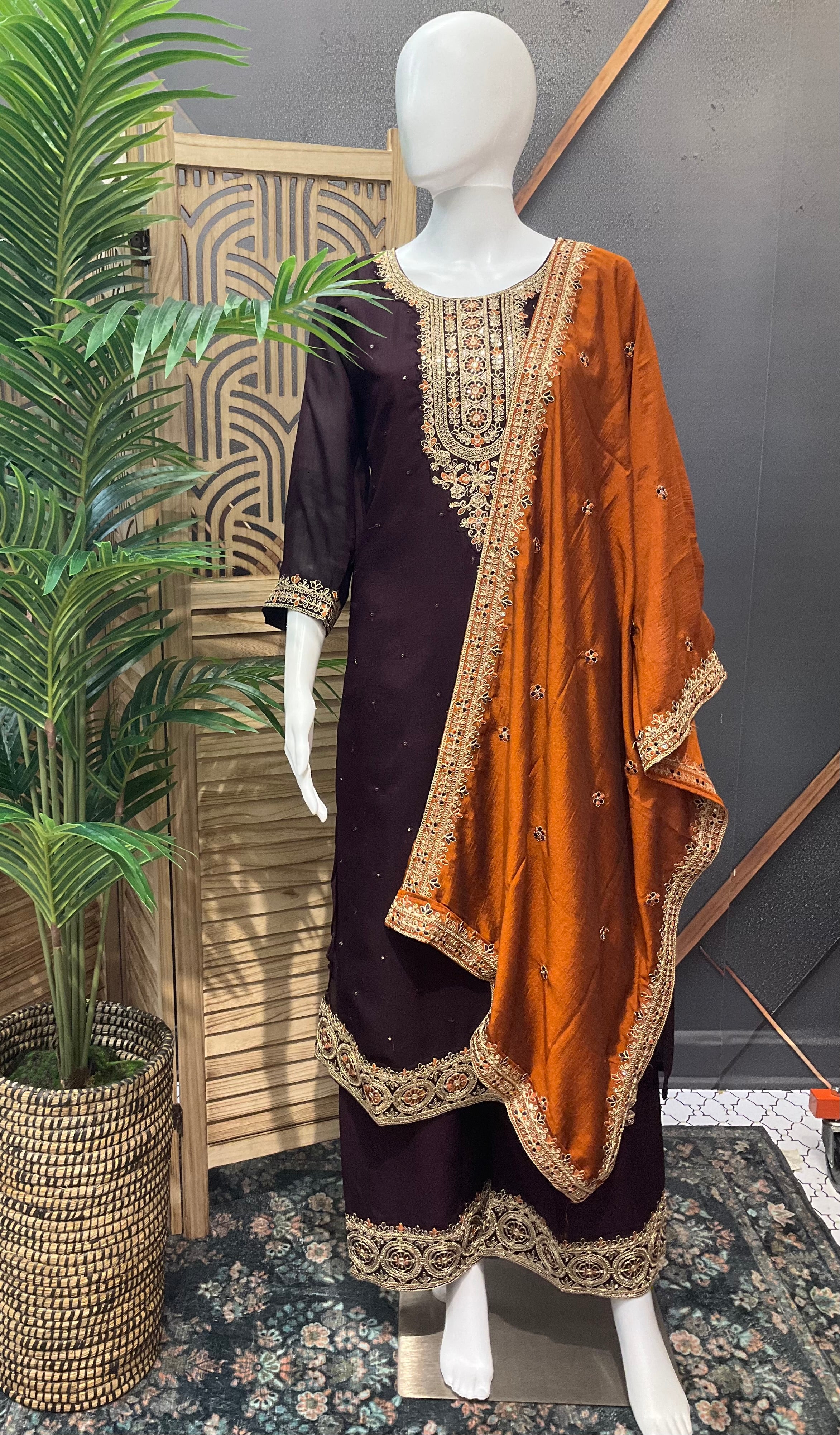 Party Wear Kurti/Chudidhar set with Palazzo pant