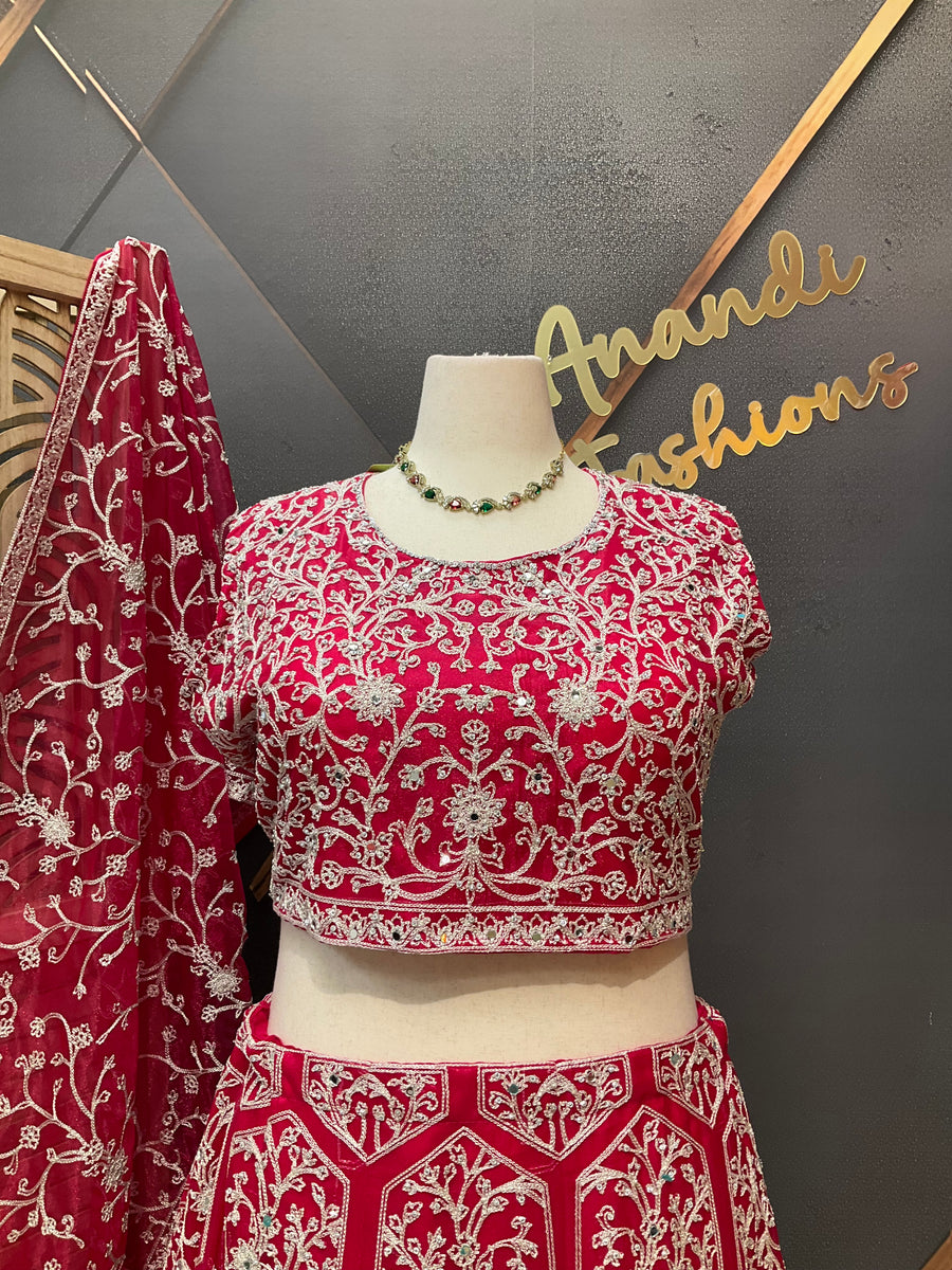 Plus size Party Wear Pink Lehenga set