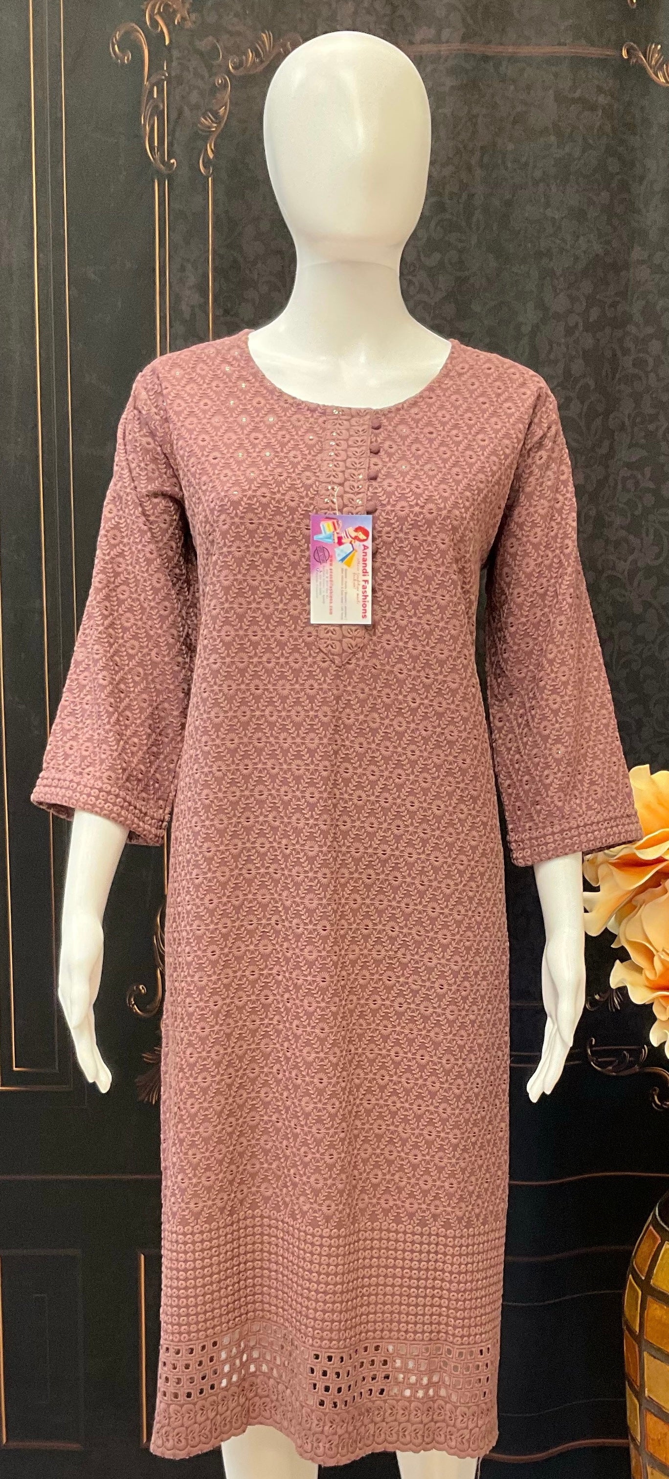 Chikankari Kurti - Elegance Embroidered Kurti image 2