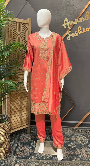 Teenage Girls - Peach Color Kurti set