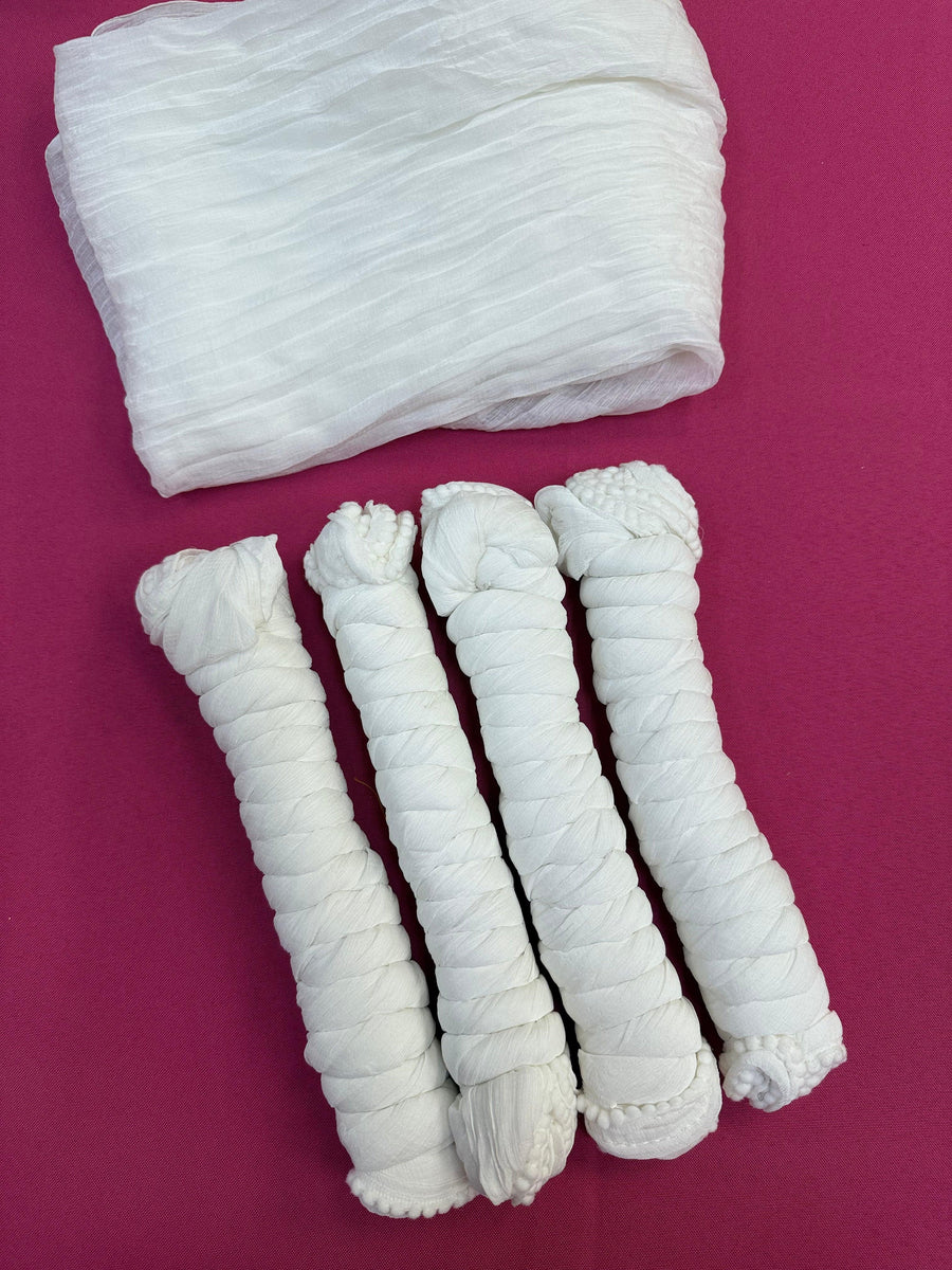 Half White Chiffon dupattas