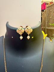 Chain with Kundan Pendant set