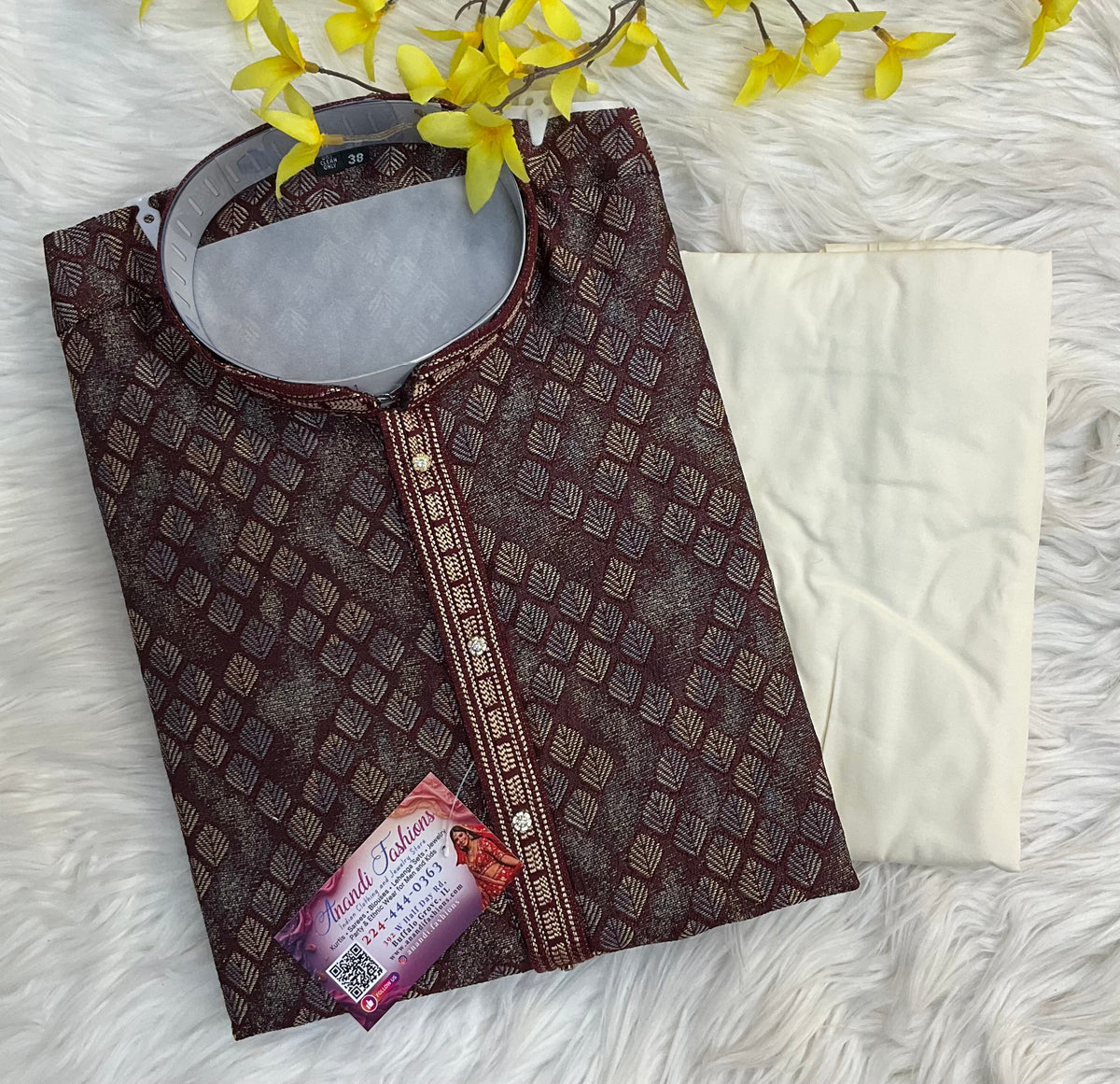 Maroon Fancy- Party Wear Mens Wear kurta set