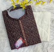 Men’s Maroon Fancy Kurta Set