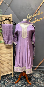 Plus size Party Wear Purple Anarkali Kurti set