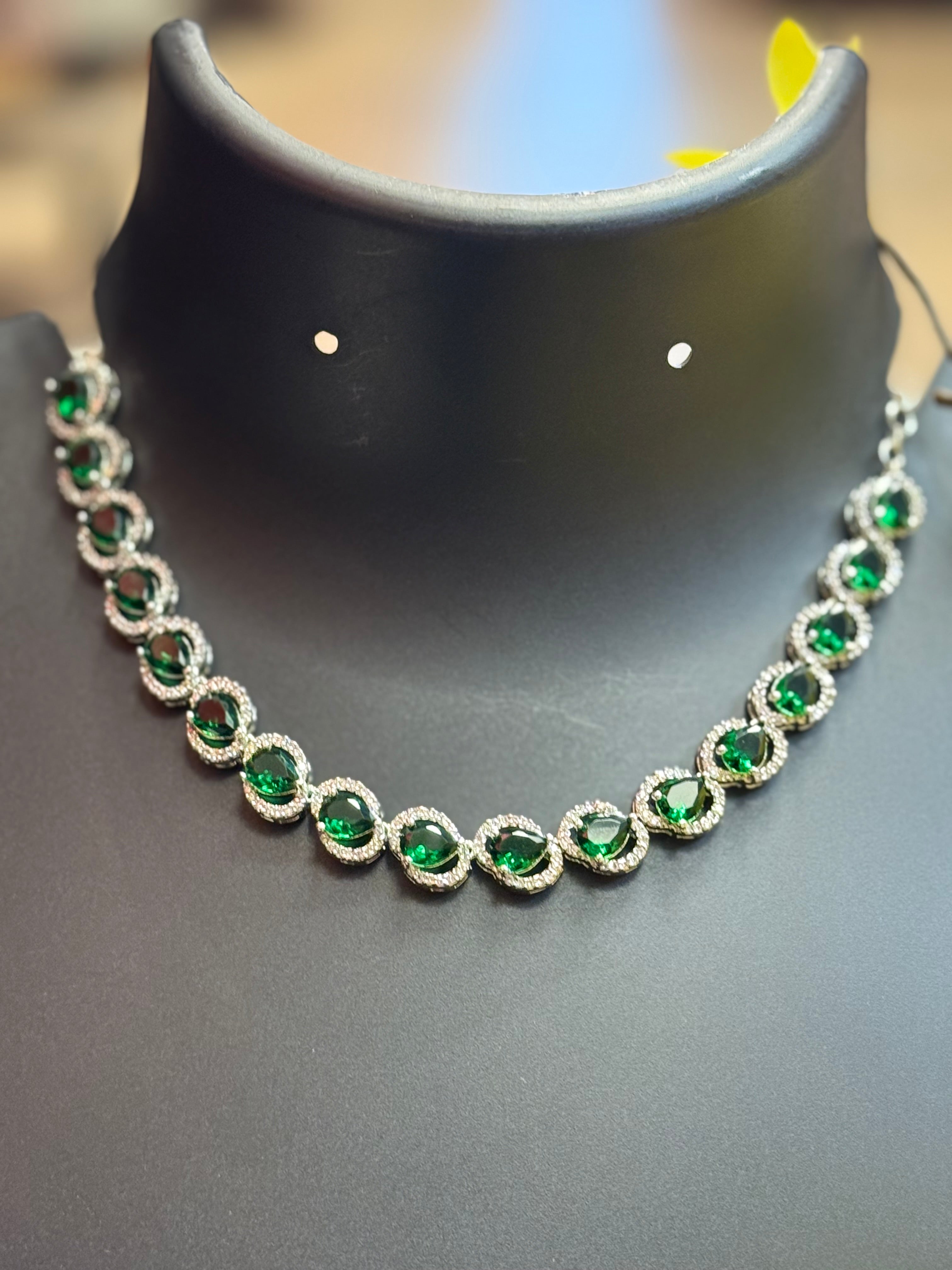 Silver Finish Party Wear Necklace sets