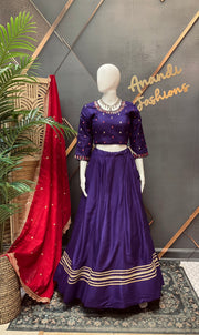Purple Garba Chaniya Choli set