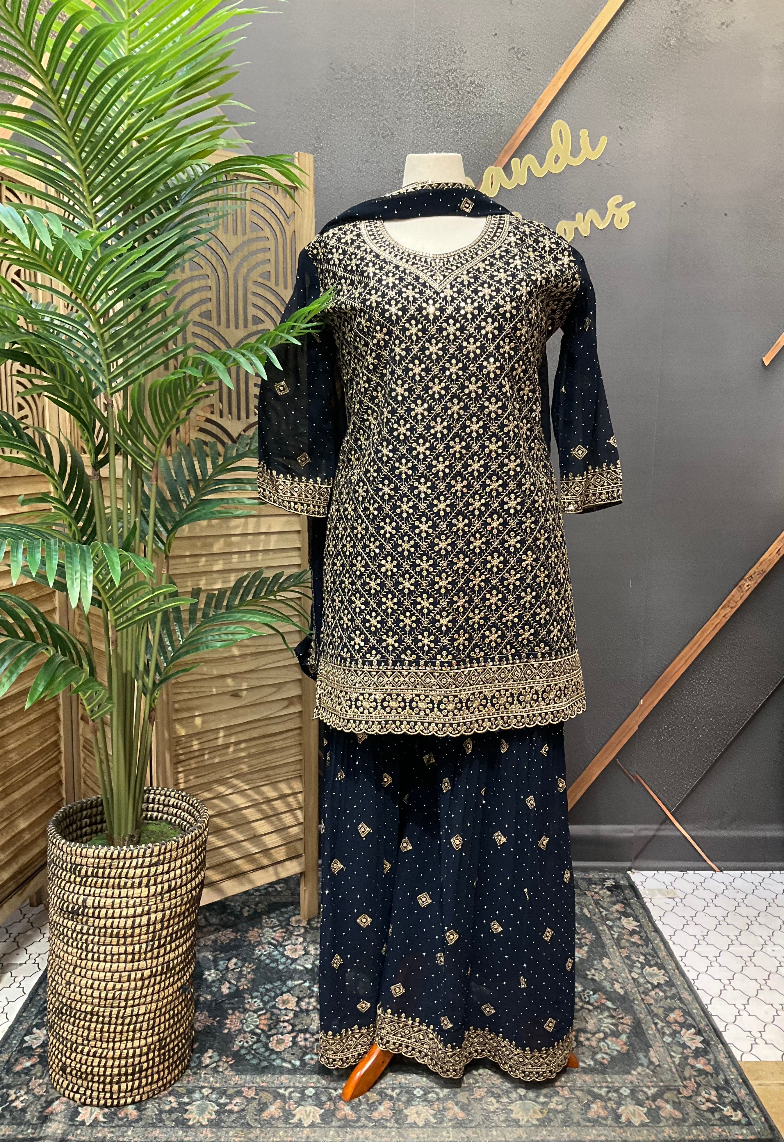 Plus Size - Party Wear GeorgetteSharara Sets