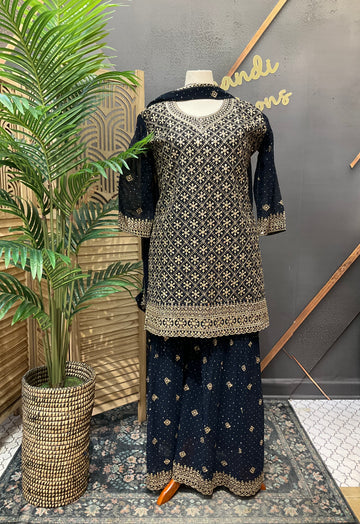 Plus Size - Party Wear Georgette Sharara Sets