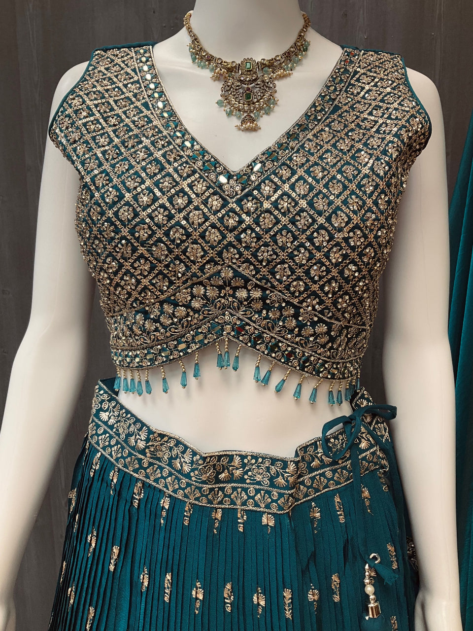 Heavy Work Lehenga set with Alia Cut Style Blouse image 6