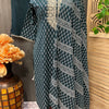 Plus Size Teal Blue Pure Cotton Kurti Set - Embroidery on Yoke