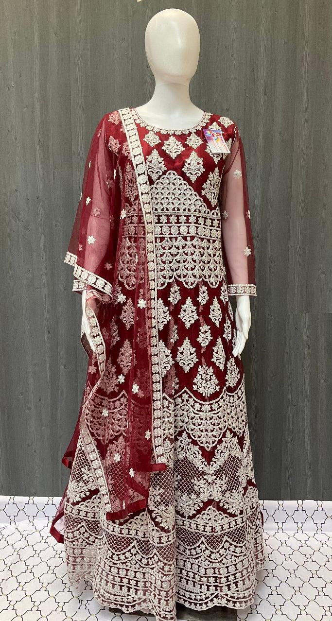 Heavy Work Floor Length Dress Size 38 - Intricate Party Wear