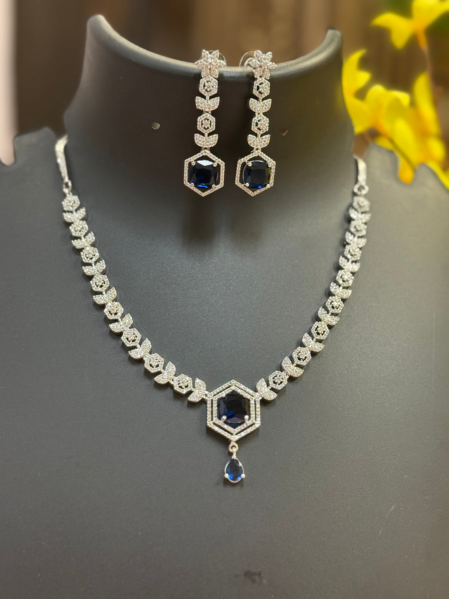 Party Wear Silver Necklace set