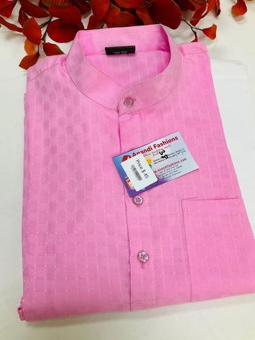 Pink Kurta for Men - Men's Indian Outfit for Casual Wear