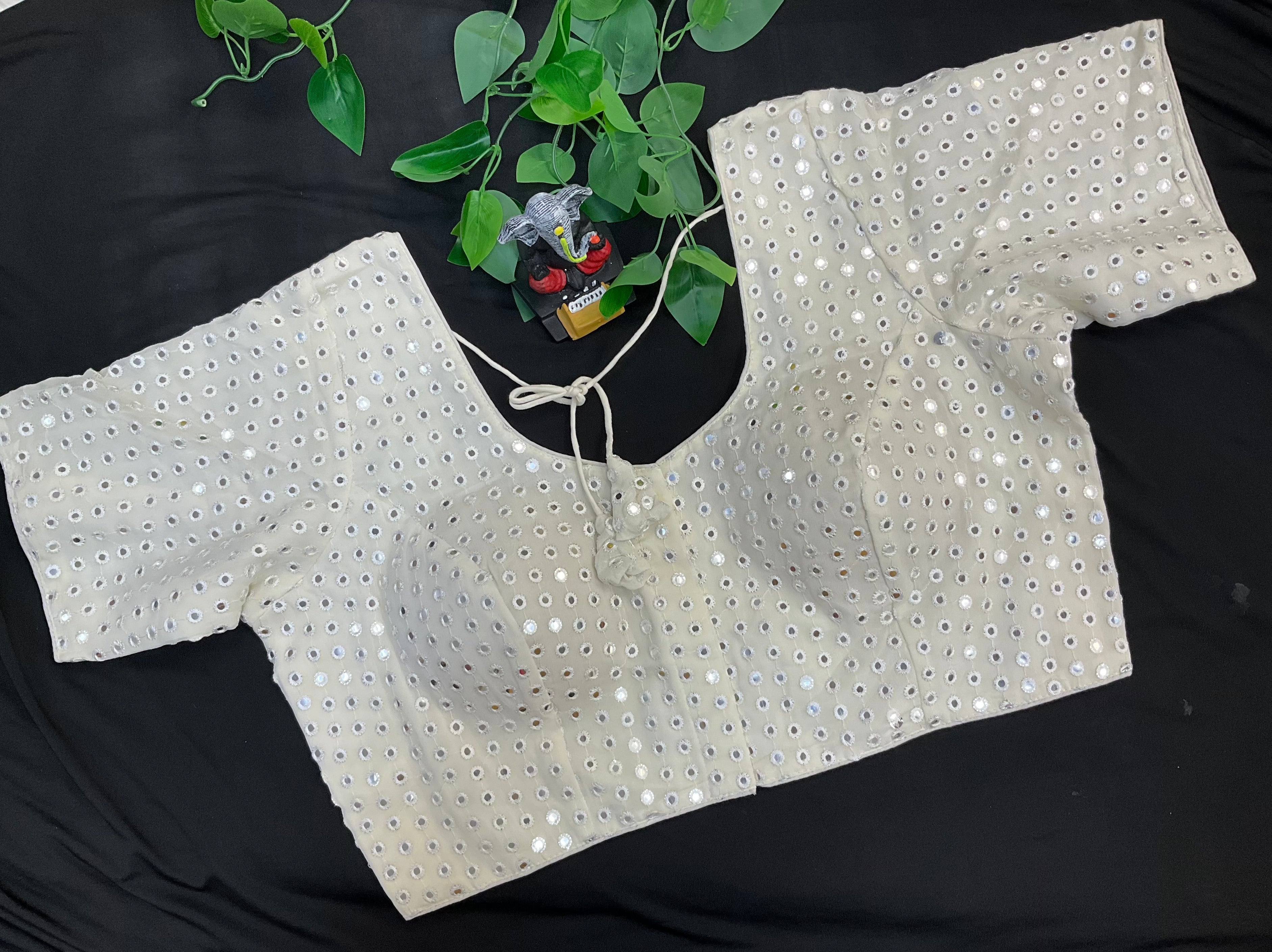 Size 44- Plus Size Georgette Foil Mirror Blouses