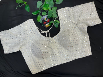 Size 44- Plus Size Georgette Foil Mirror Blouses