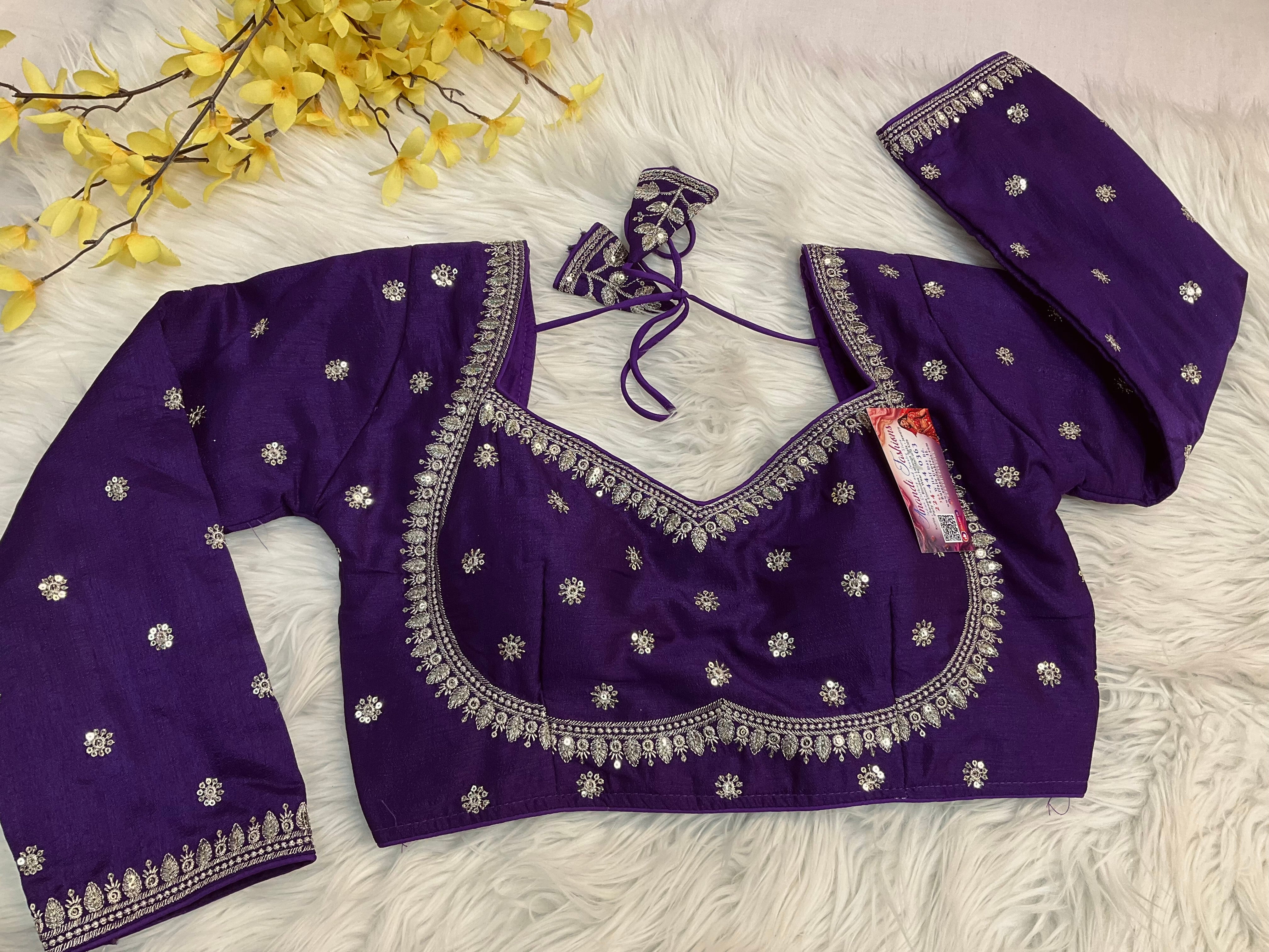 Purple color blouse - Women - Blouse - Anandi Fashions