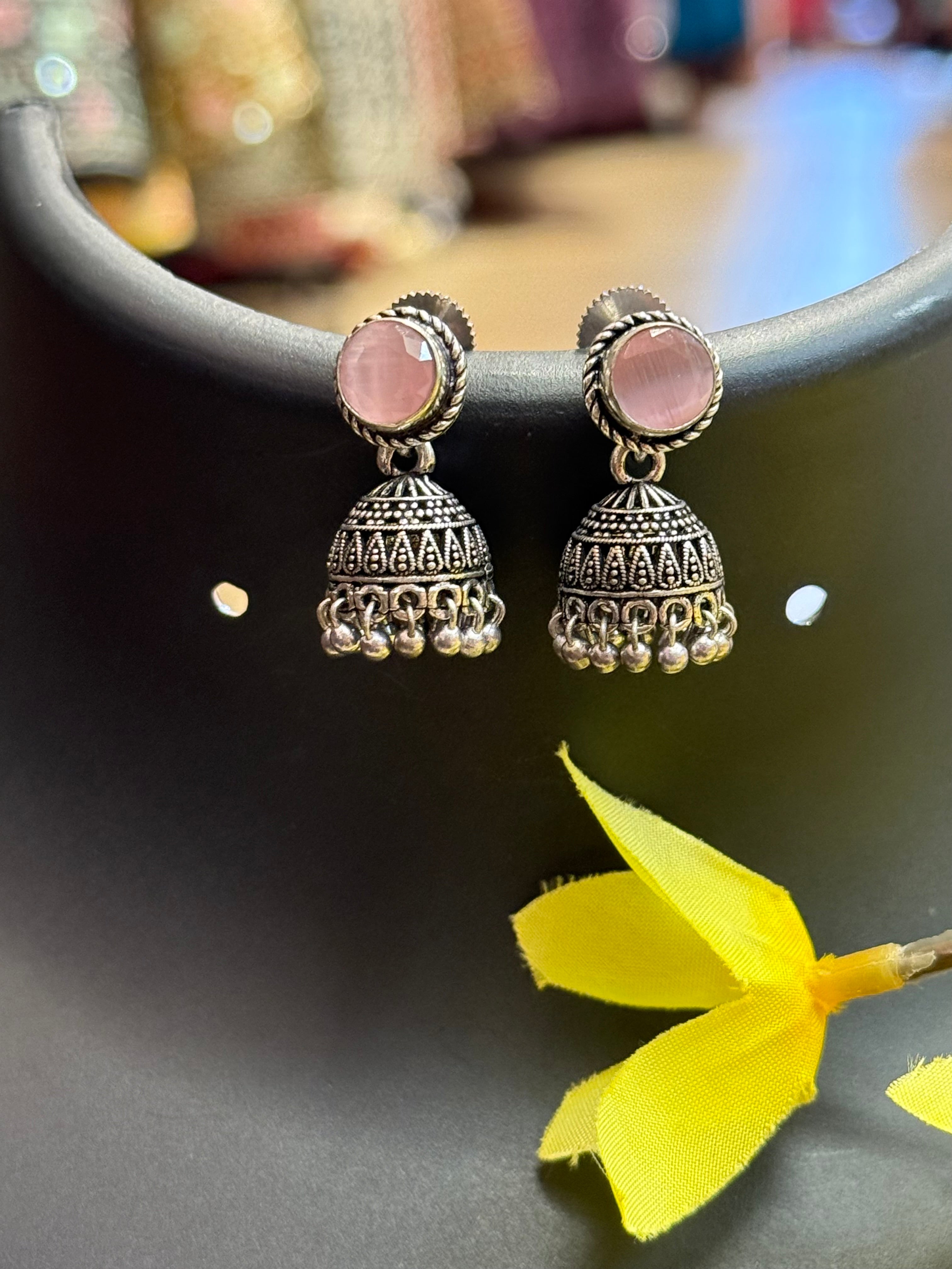 Cute small German silver Jhumkas/Earrings