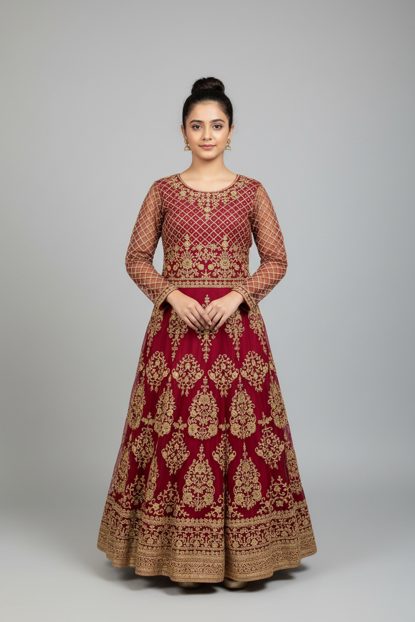 Teenage Girls party wear Long dress- size 36