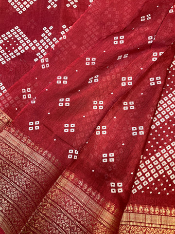 Maroon Silk Saree