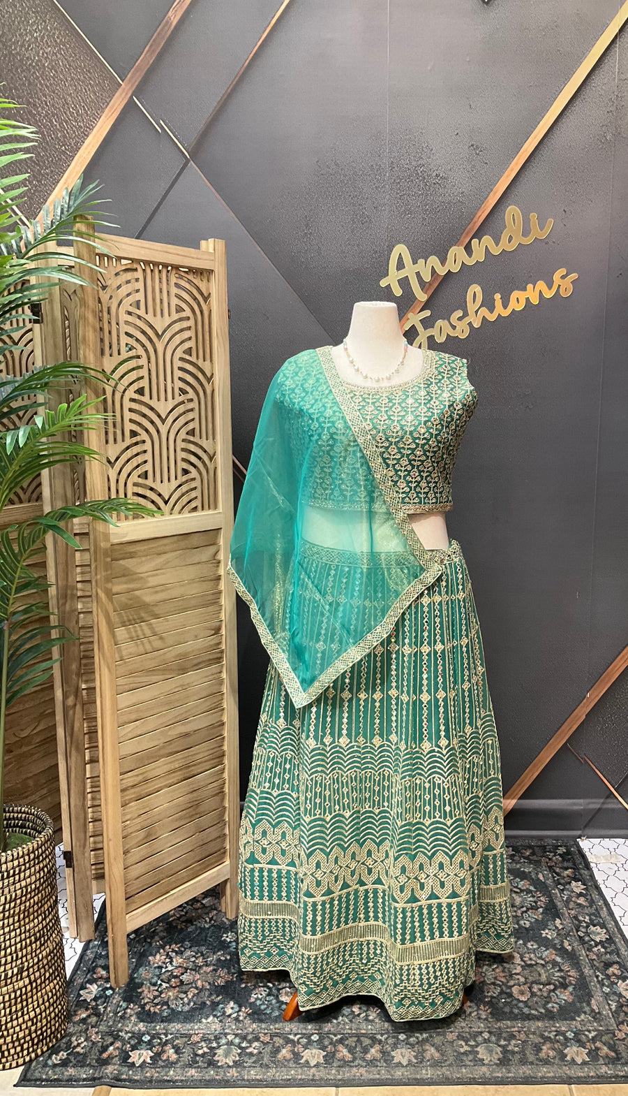 Pastel Green Plus size lehanga set