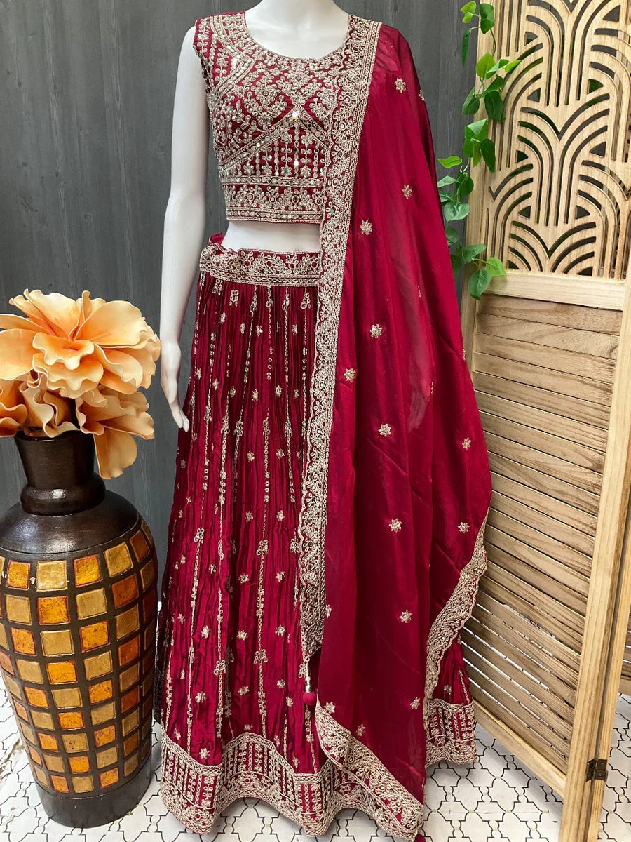 Heavy Party Wear Lehenga Choli Set - Wedding & Festive Wear