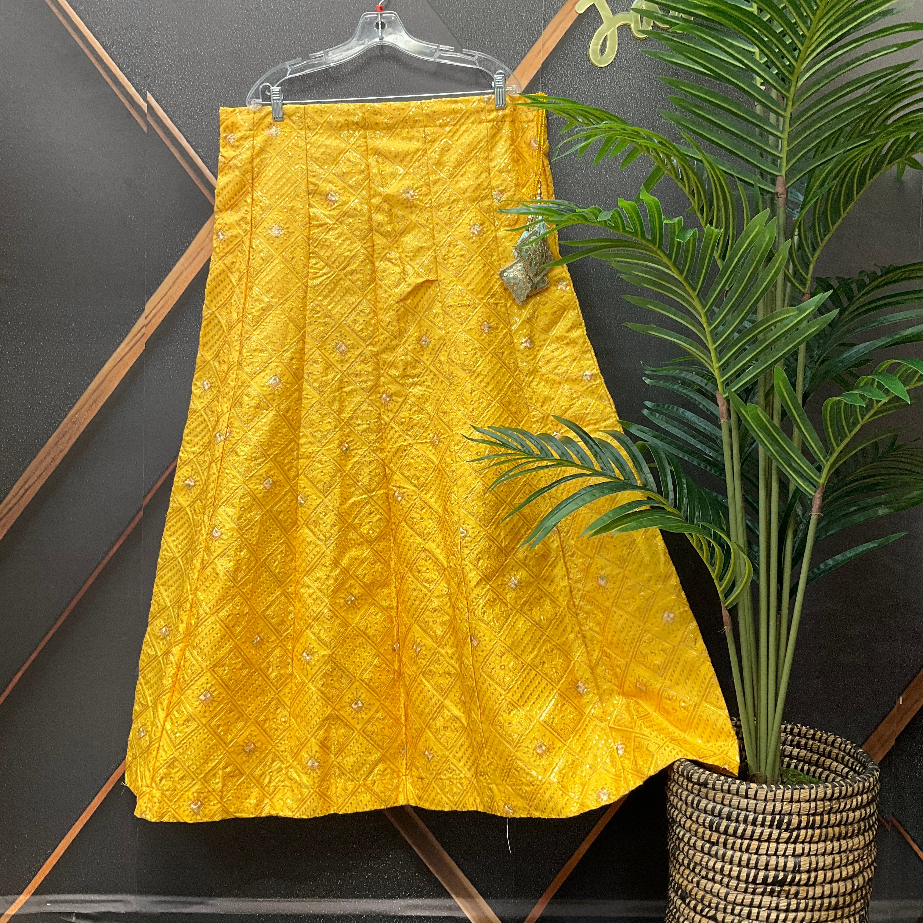 Yellow Party Wear skirt/Lehanga