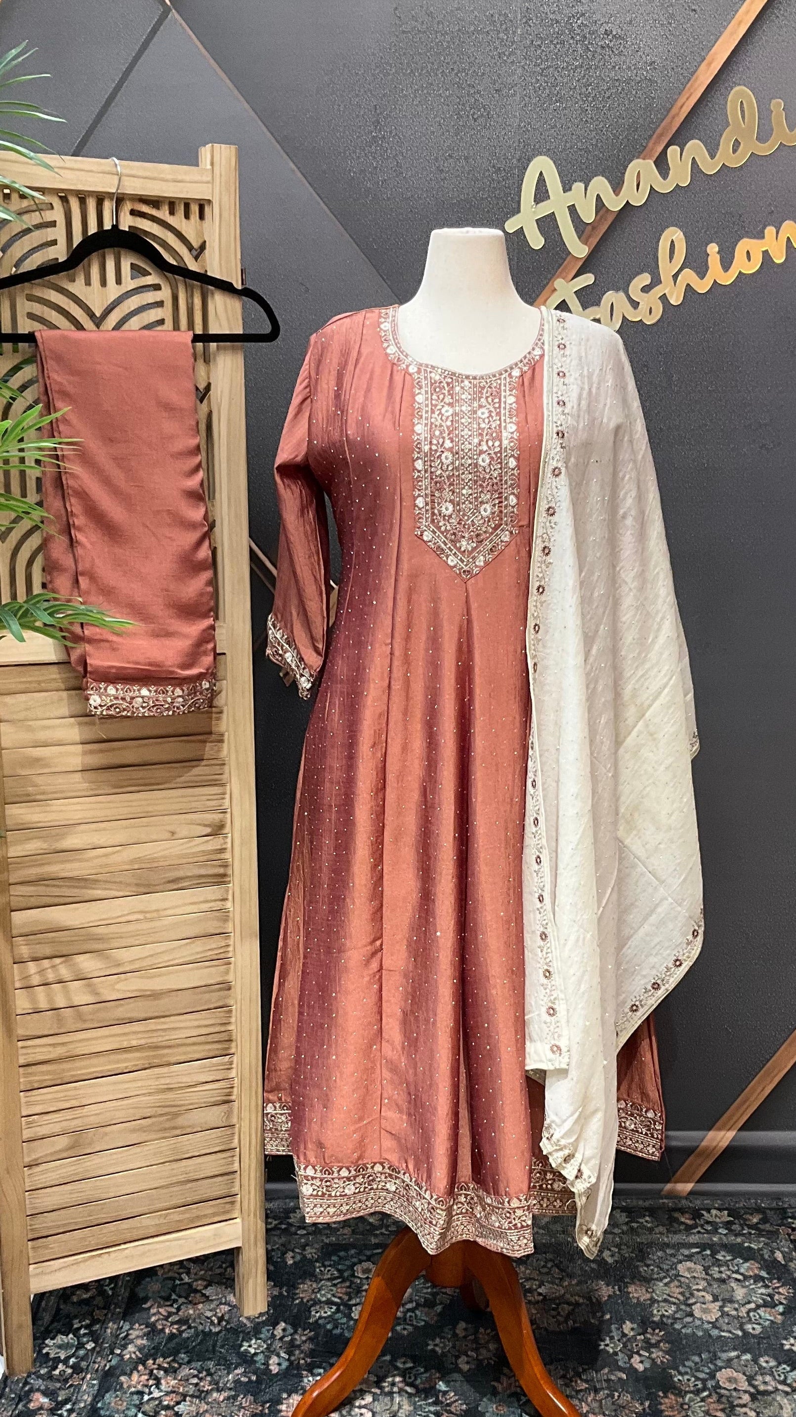 Plus Size Anarkali party Wear kurti set