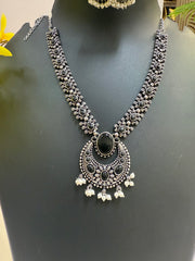 German Silver Black Necklace set