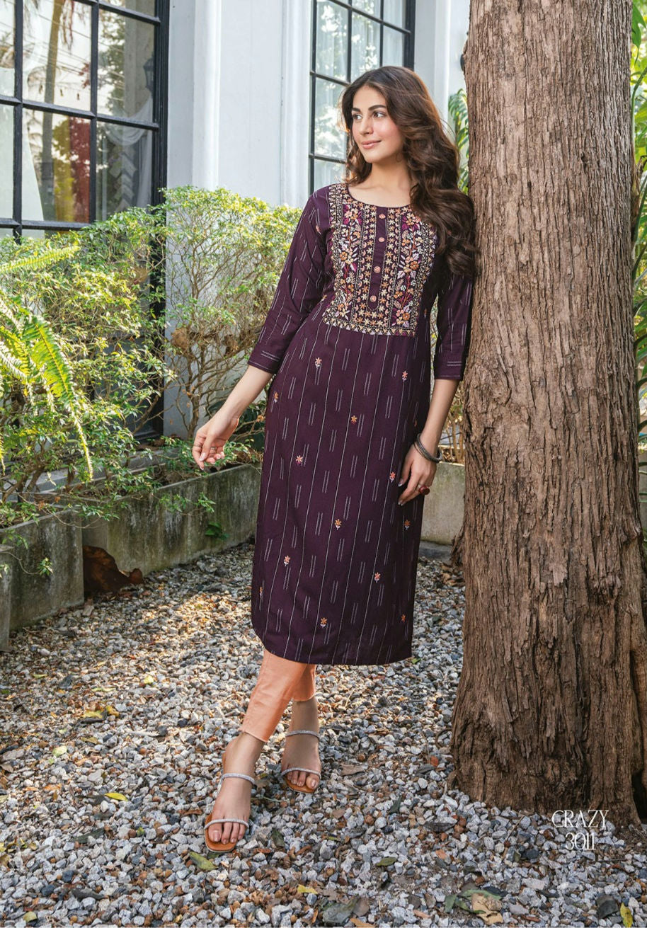 Embroidery Work Kurti - Latest Trendy Embroidered Kurtis image 0
