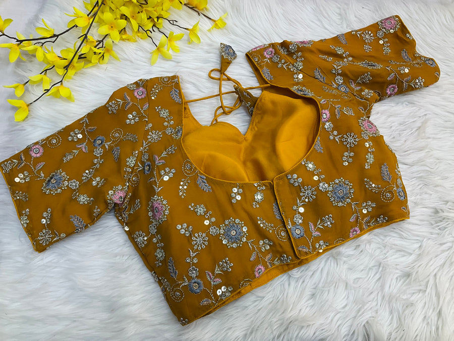 Mustard yellow blouse - Women - Blouse - Anandi Fashions