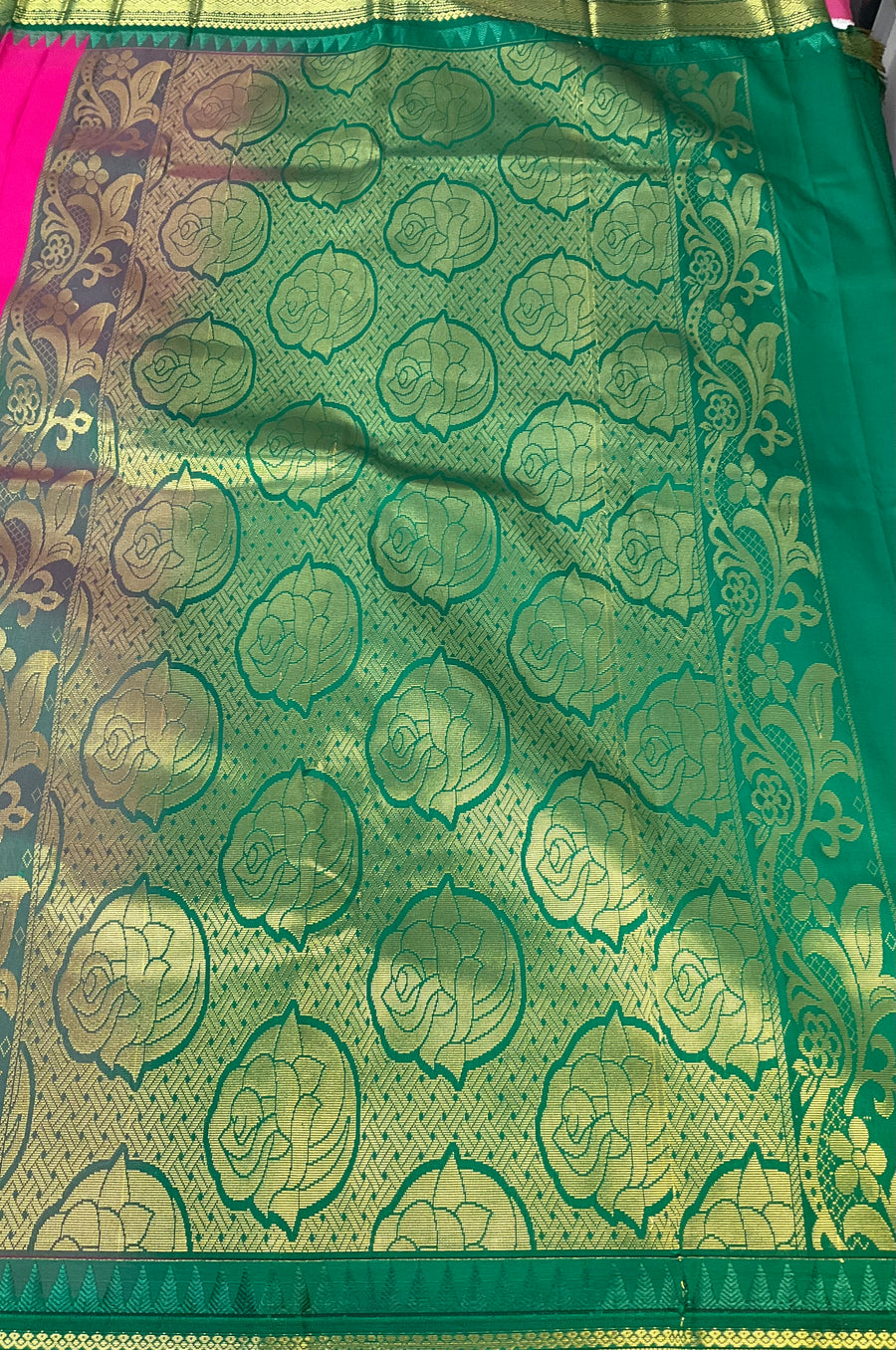 Pink Semi Silk Kanjeevaram Saree