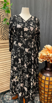 Plus Size Pure Cotton Anarkali Kurti with Print - Long Length