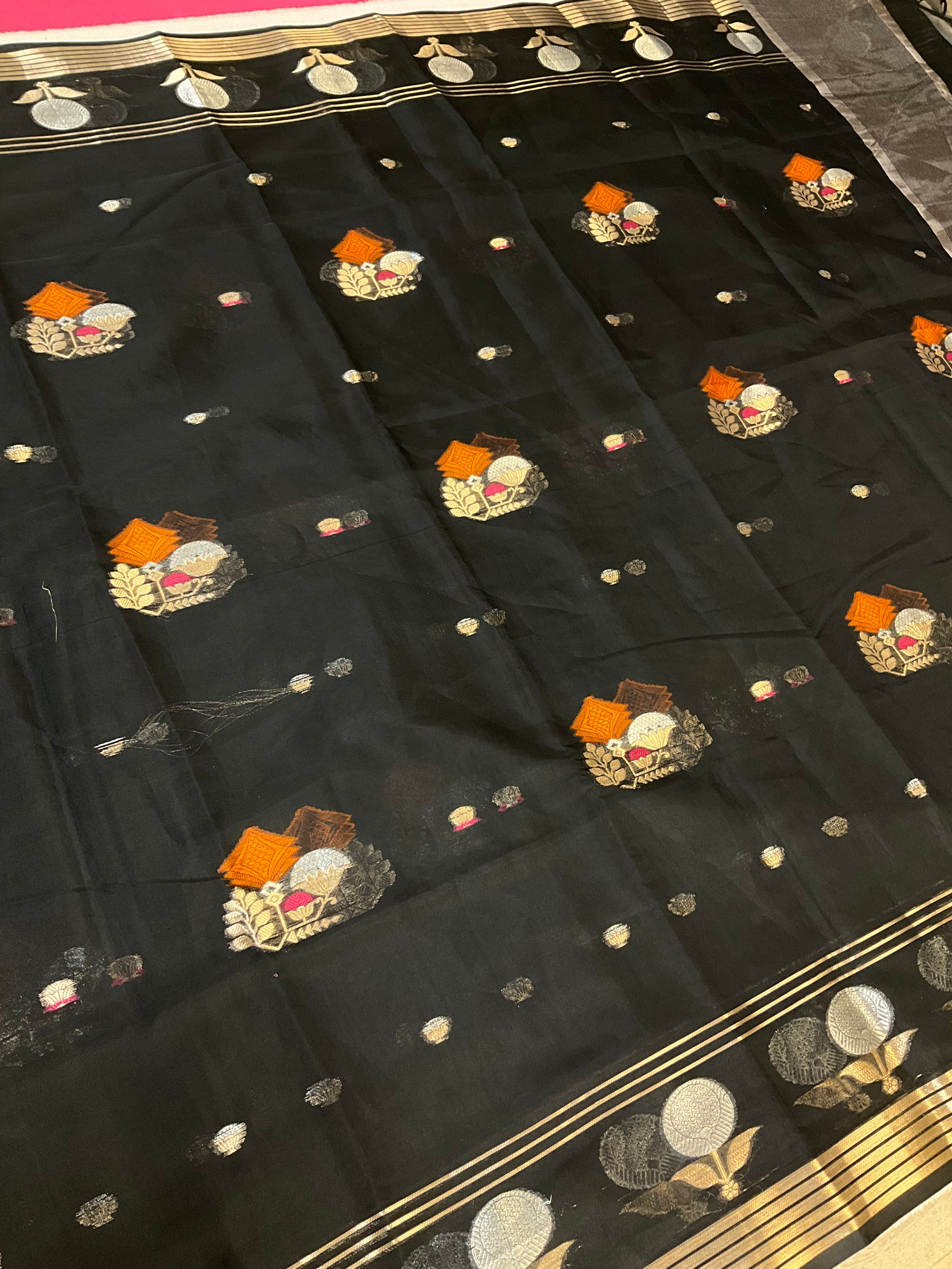 Black Silk Oranza saree