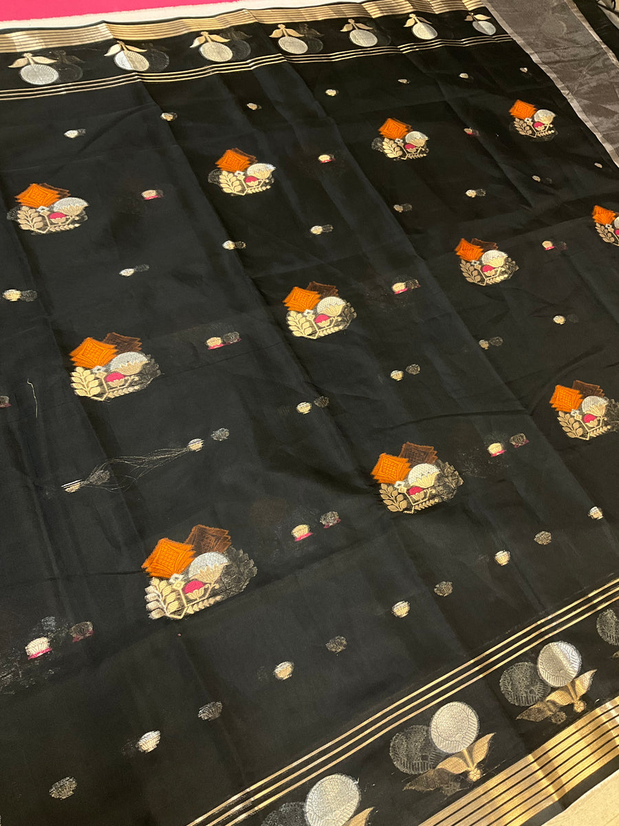 Black Silk Oranza saree