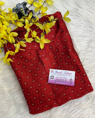 Men's red kurta set