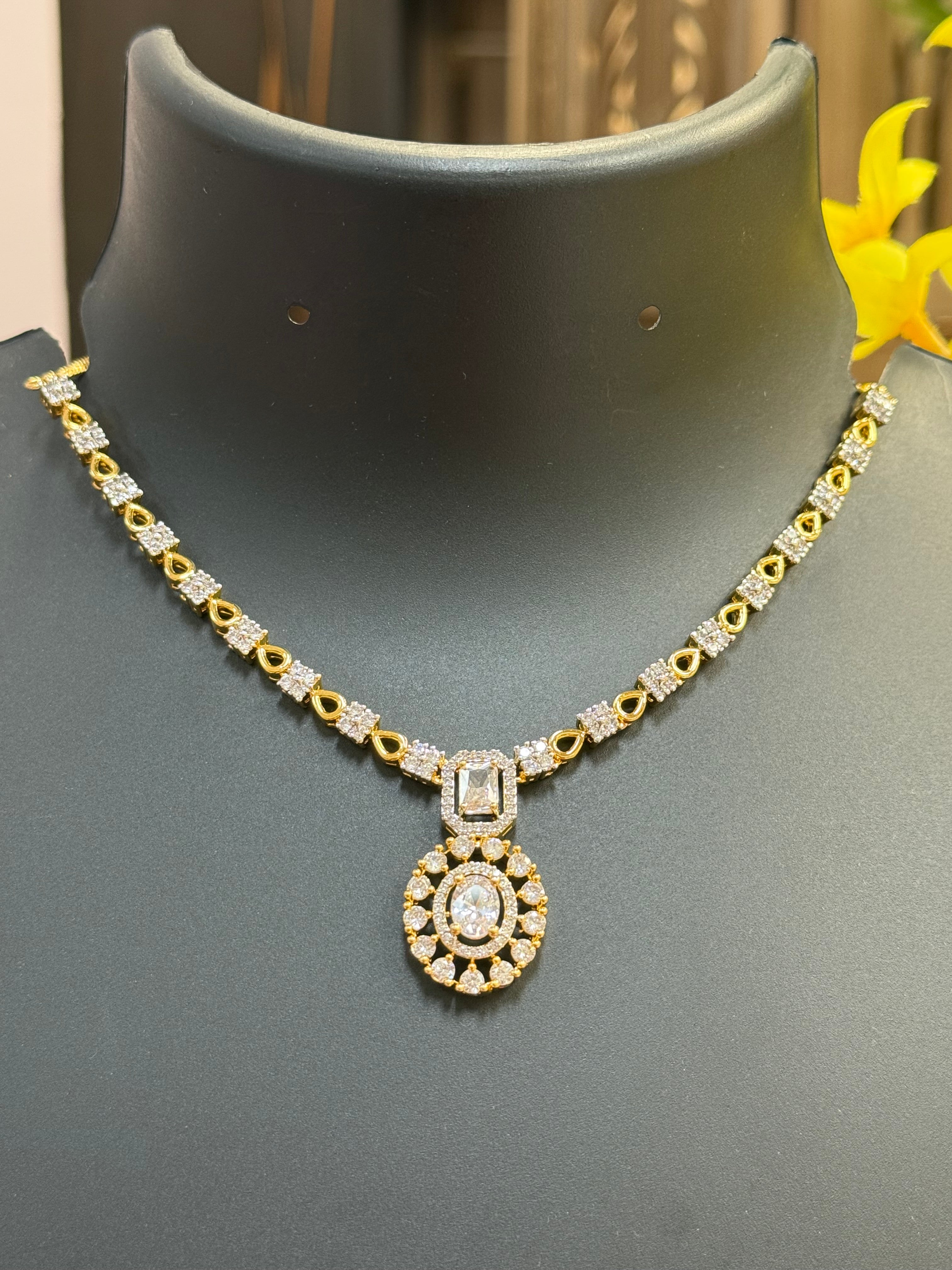 White AD Necklace Set
