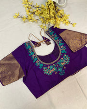 Vintage Semi Silk Kanjeevaram Saree with stitched Blouse