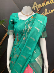 Teenage Girls Zari Kota Half Saree - Traditional Lehenga