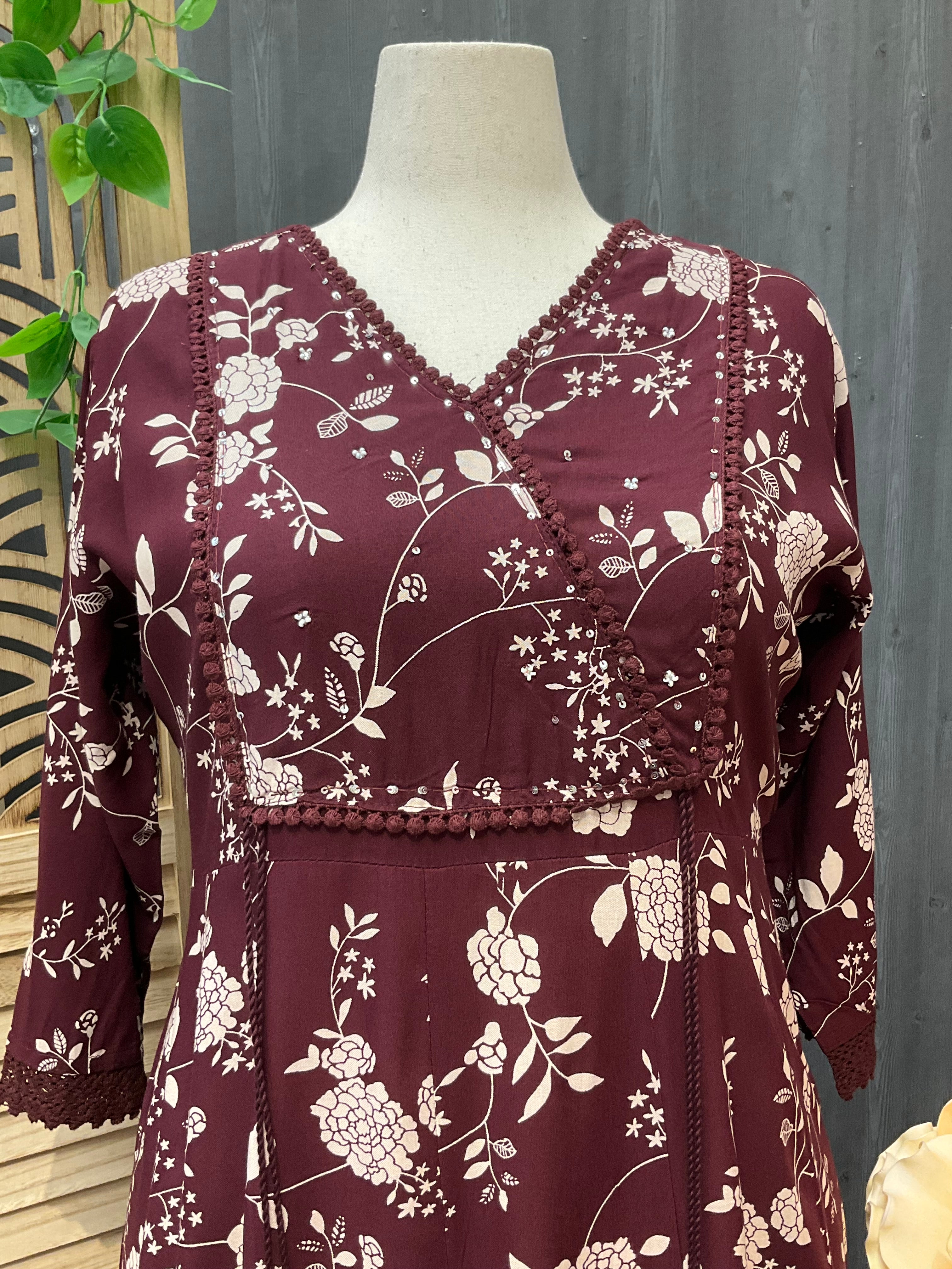 Plus Size Pure Cotton Anarkali Kurti